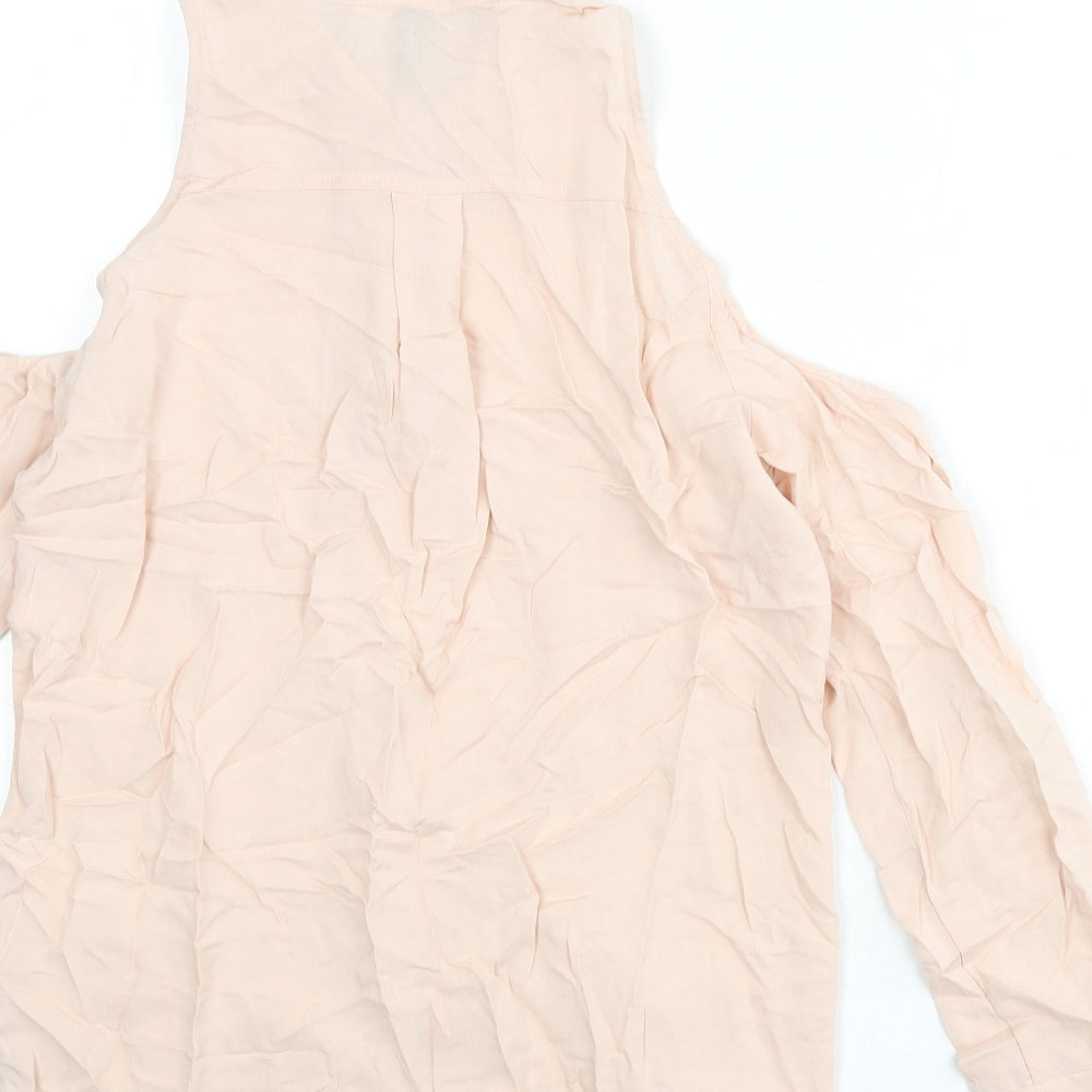 Womens UK Size 6 Divided by H&M Pink Basic Button-Up