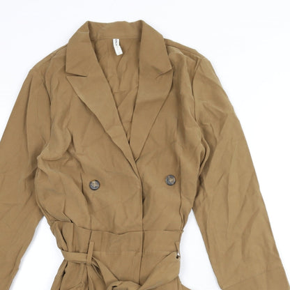 Only Womens Brown Viscose Romper One-Piece Size 8 L4 in Button - Belt Included