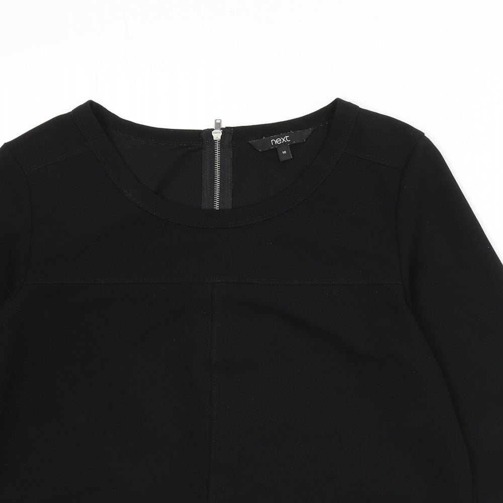 Womens UK Size 10 NEXT Black Basic Blouse