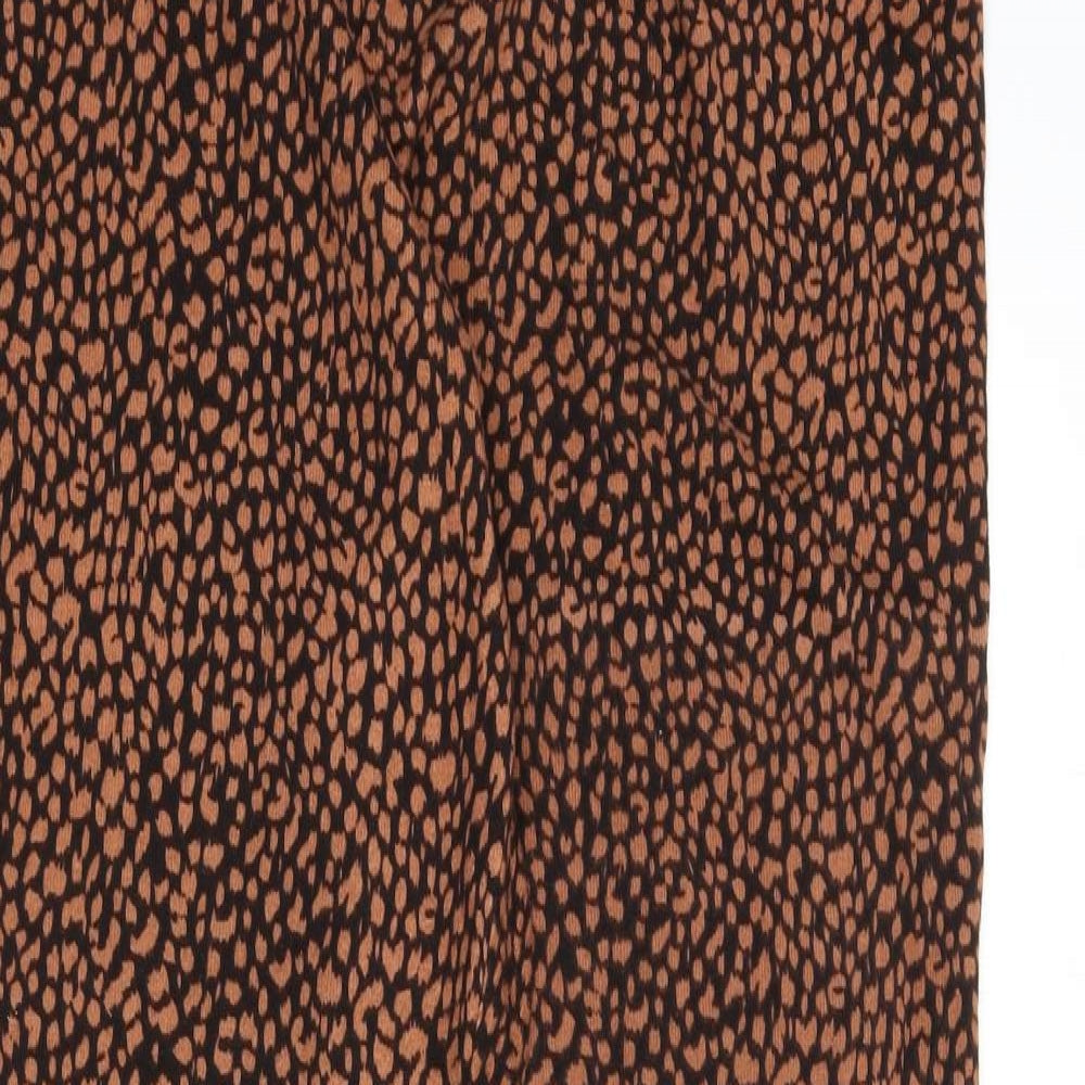 LTS Womens Brown Geometric Polyester Jogger Trousers Size 18 L37 in Regular