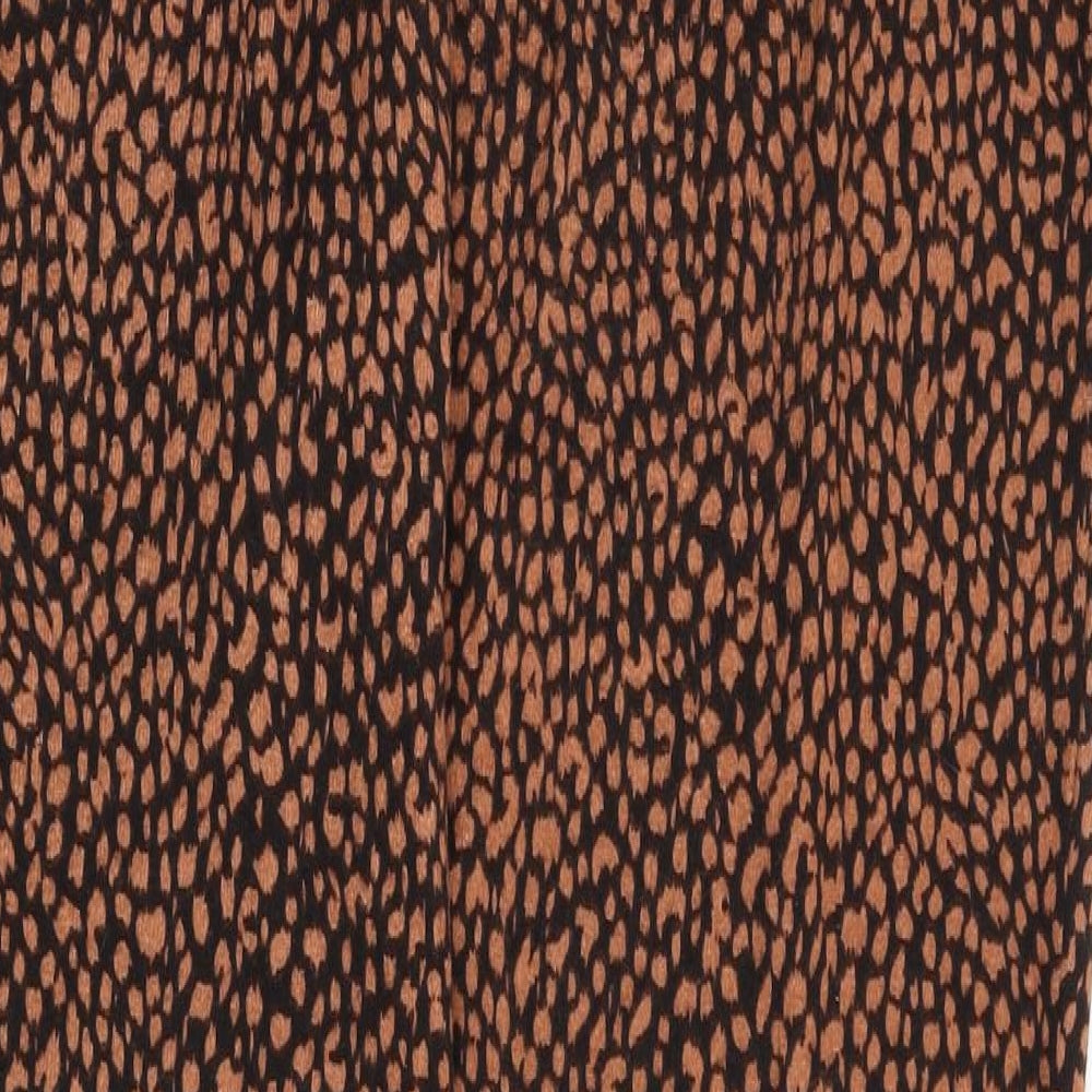 LTS Womens Brown Geometric Polyester Jogger Trousers Size 18 L37 in Regular