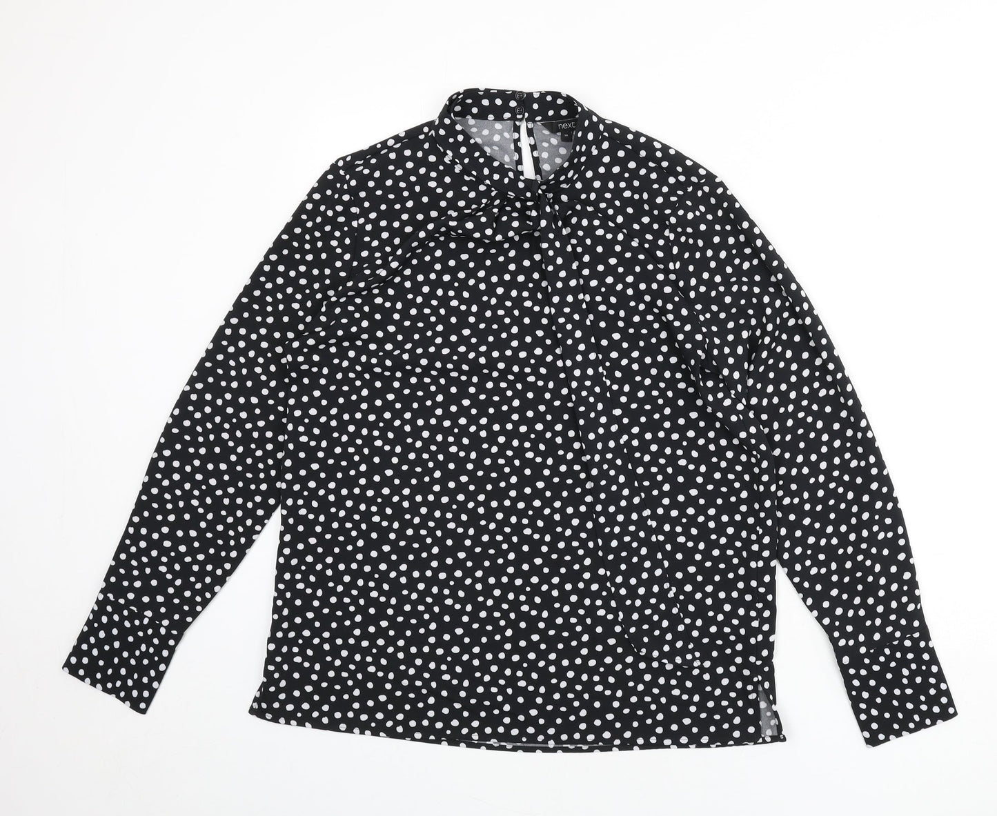 Womens UK Size 10 NEXT Black Basic Blouse