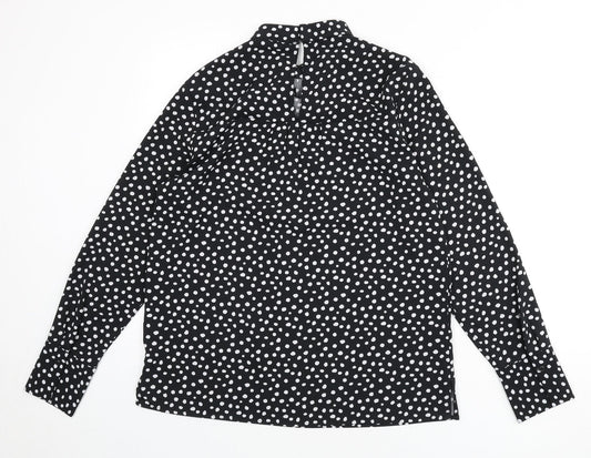 Womens UK Size 10 NEXT Black Basic Blouse