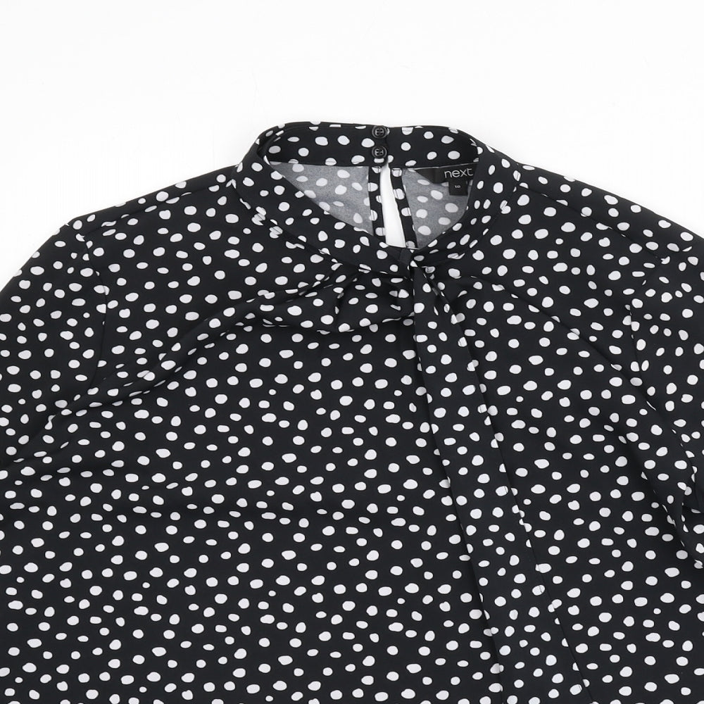 Womens UK Size 10 NEXT Black Basic Blouse