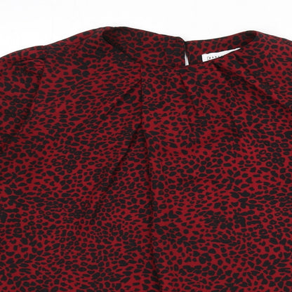 Womens UK Size 8 Warehouse Red Basic Blouse
