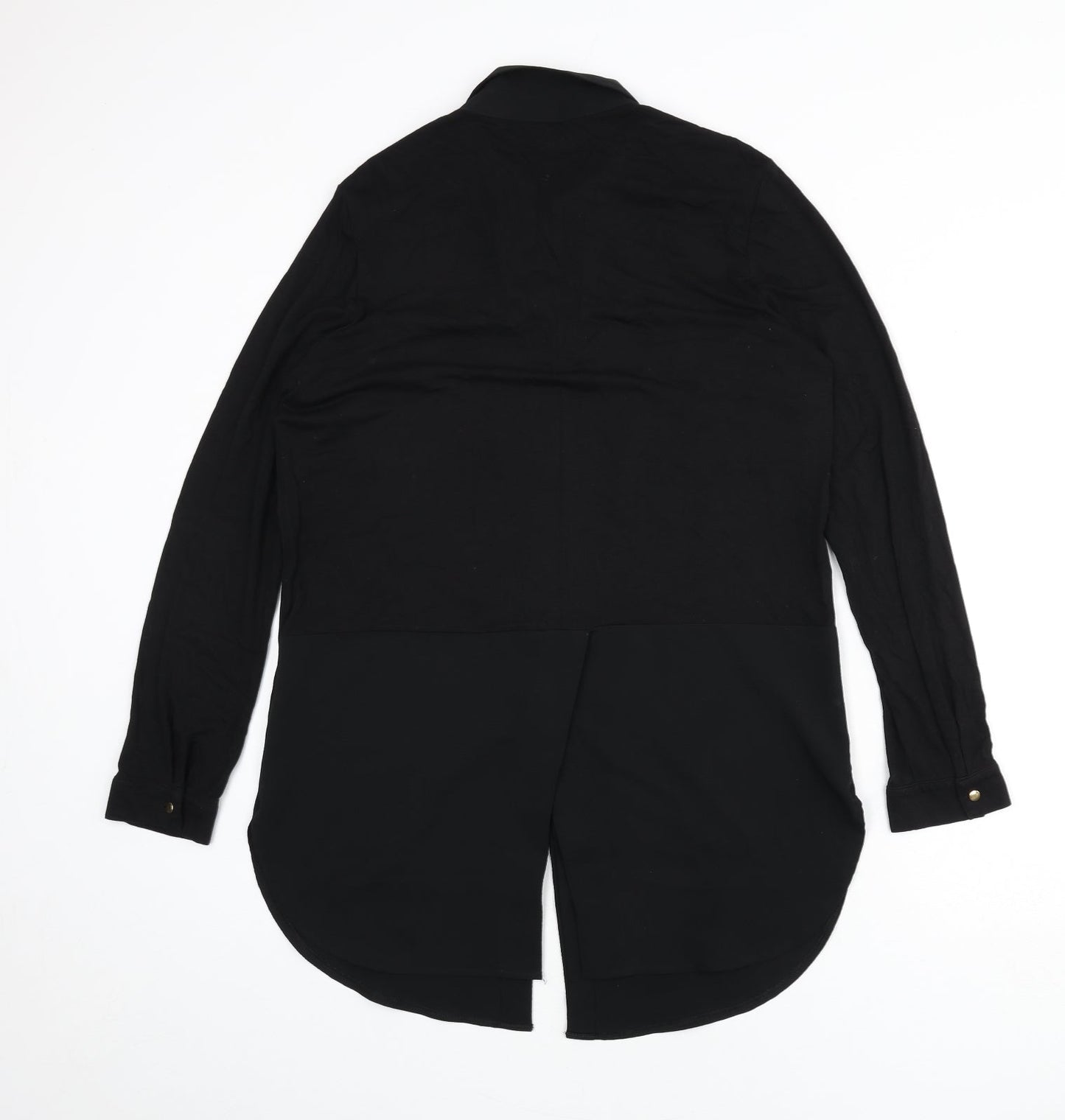 Womens UK Size 12 Marks and Spencer Black Basic Button-Up