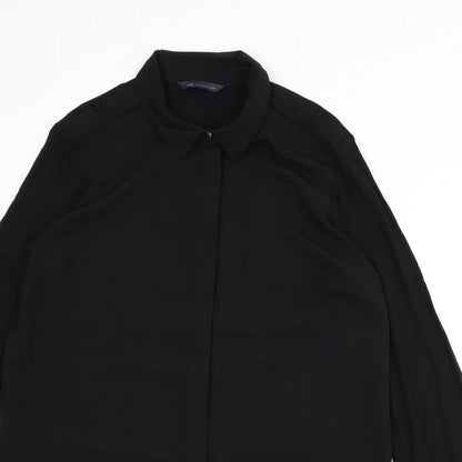 Womens UK Size 12 Marks and Spencer Black Basic Button-Up