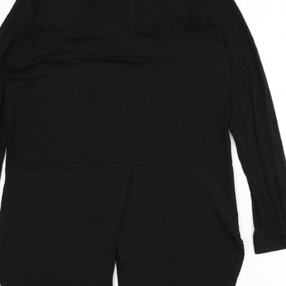 Womens UK Size 12 Marks and Spencer Black Basic Button-Up