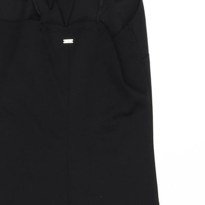 Mohito Womens Black Polyester Bodycon Size 10 Mock Neck Tie - Lace Detail