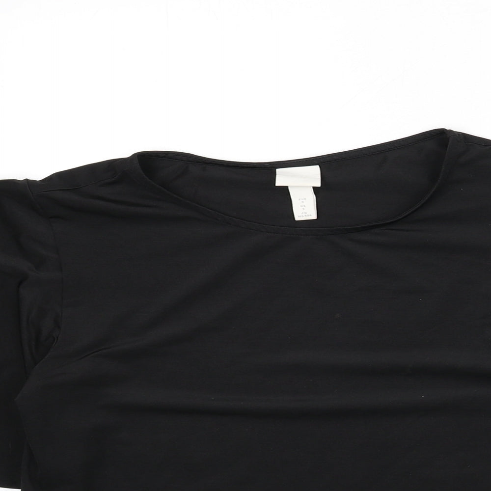 Womens UK Size S H&M Black Basic Blouse