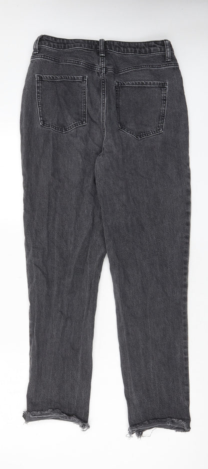 ASOS Womens Grey Cotton Straight Jeans Size 30 in L34 in Regular Zip - Pockets