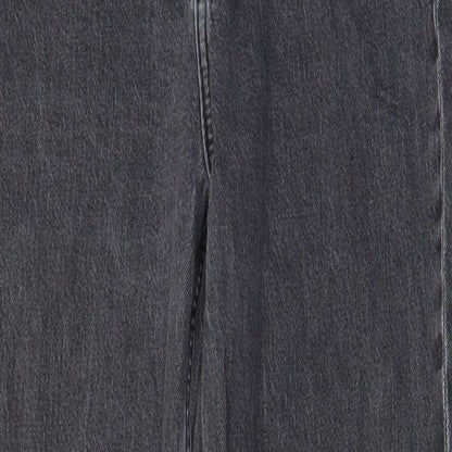 ASOS Womens Grey Cotton Straight Jeans Size 30 in L34 in Regular Zip - Pockets