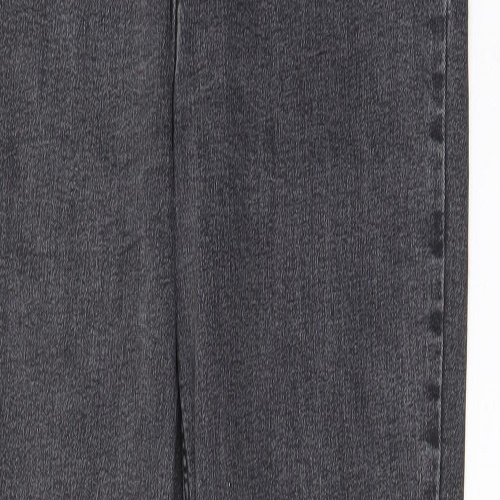 Zara Womens Grey Cotton Skinny Jeans Size 30 in L27 in Regular Zip - Pockets
