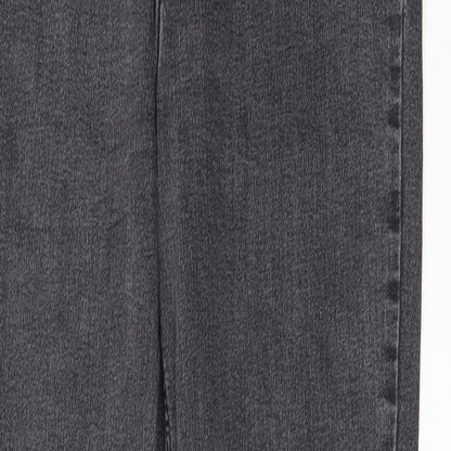 Zara Womens Grey Cotton Skinny Jeans Size 30 in L27 in Regular Zip - Pockets