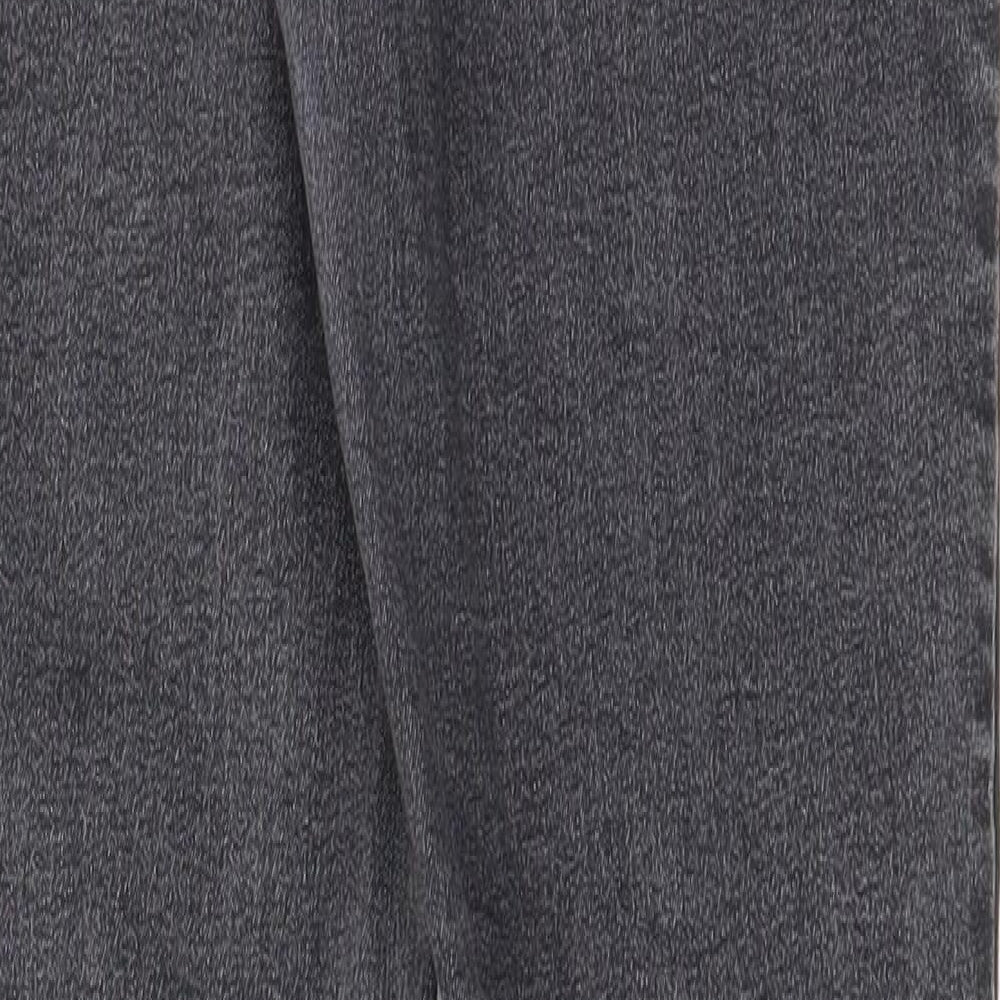 Zara Womens Grey Cotton Skinny Jeans Size 30 in L27 in Regular Zip - Pockets