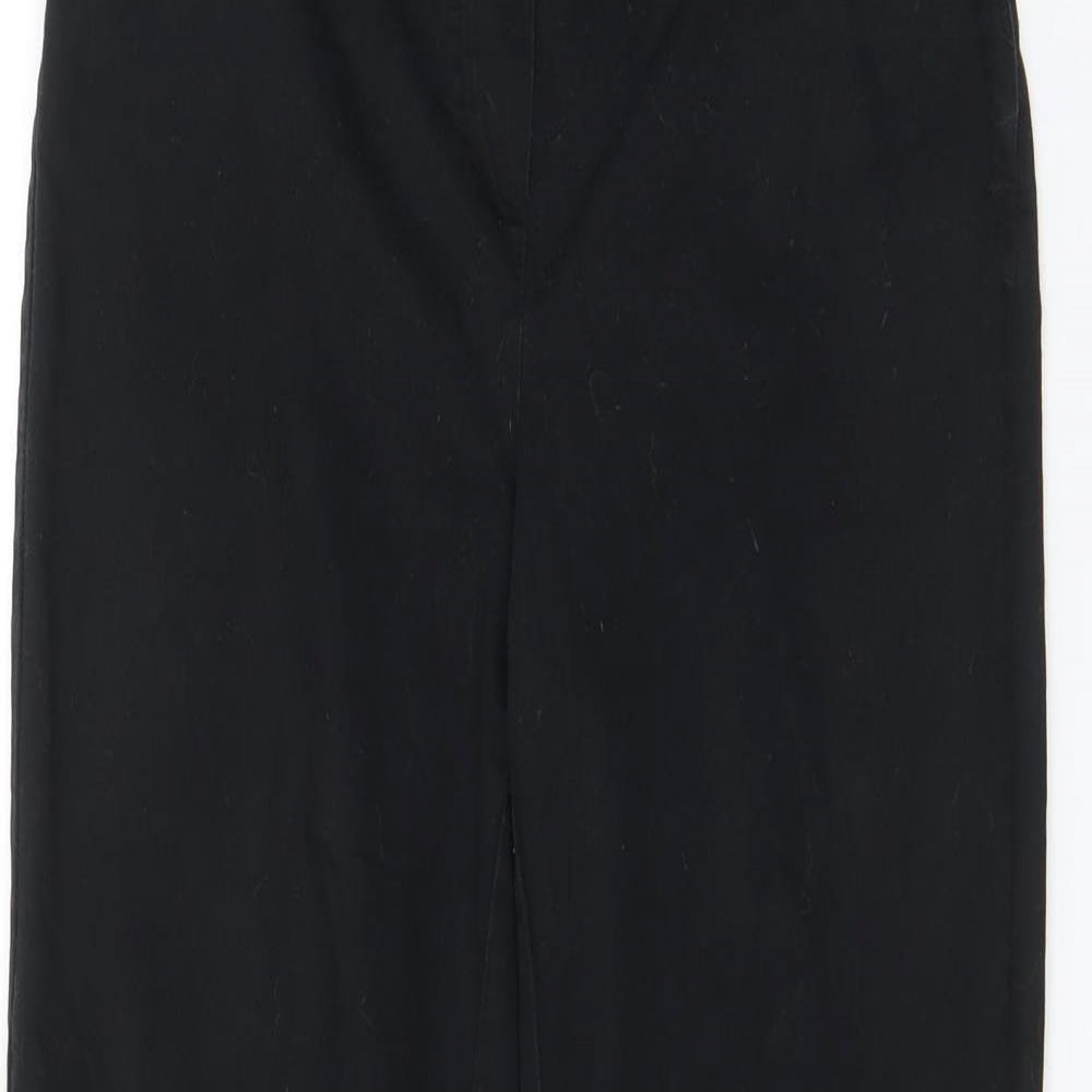 Womens UK Size 28 in H&M Regular Fit Chino Black Trousers