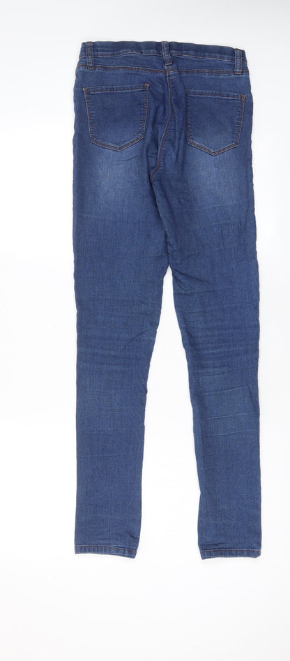 NEXT Womens Blue Cotton Jegging Jeans Size 6 L30 in Regular - Elasticated Waist