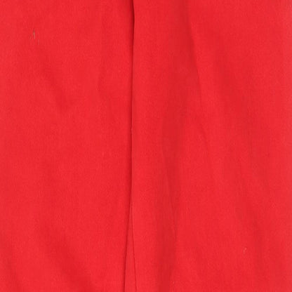 Flag Jeans Womens Red Cotton Trousers Size 6 L31 in Regular Zip - Pockets
