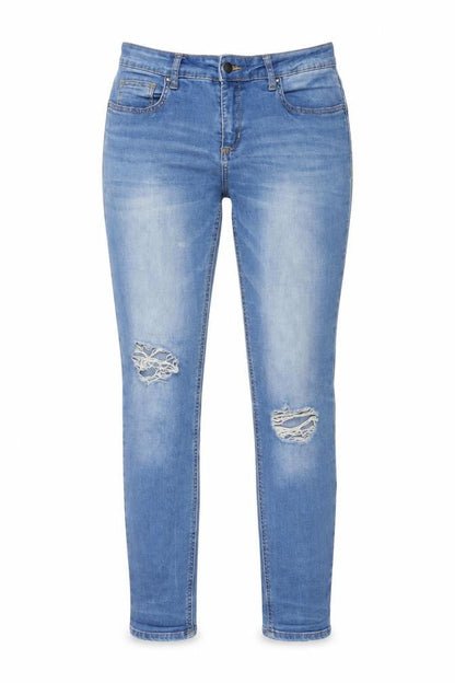 Womens UK Size 30 in Pieces Regular Fit Skinny Blue Jeans