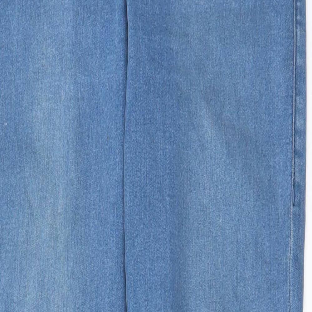 Topshop Womens Blue Cotton Skinny Jeans Size 30 in L32 in Regular Zip - Pockets