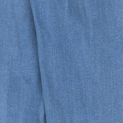 Topshop Womens Blue Cotton Skinny Jeans Size 30 in L32 in Regular Zip - Pockets