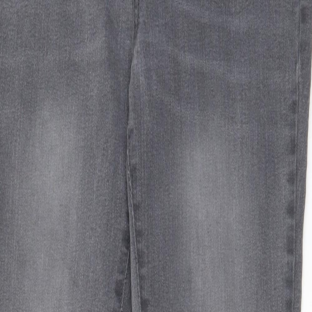 Avenue Womens Grey Cotton Skinny Jeans Size 12 L29 in Regular Zip - Pockets
