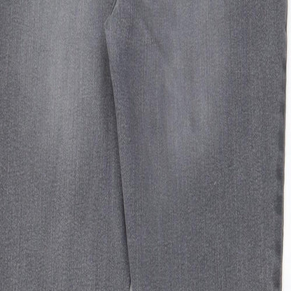 Avenue Womens Grey Cotton Skinny Jeans Size 12 L29 in Regular Zip - Pockets