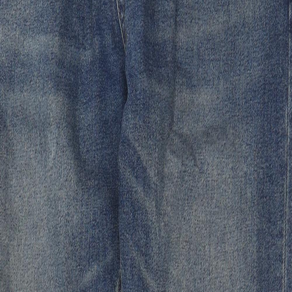 New Look Mens Blue Cotton Tapered Jeans Size 32 in L32 in Regular Zip - Pockets