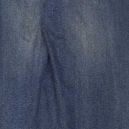 New Look Mens Blue Cotton Tapered Jeans Size 32 in L32 in Regular Zip - Pockets