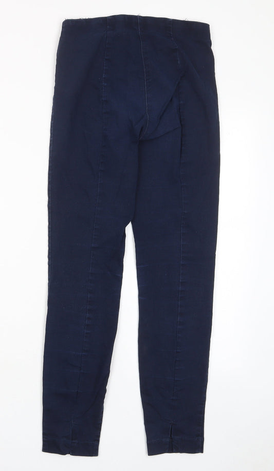 Womens UK Size 6 H&M Regular Fit Capri Blue Trousers