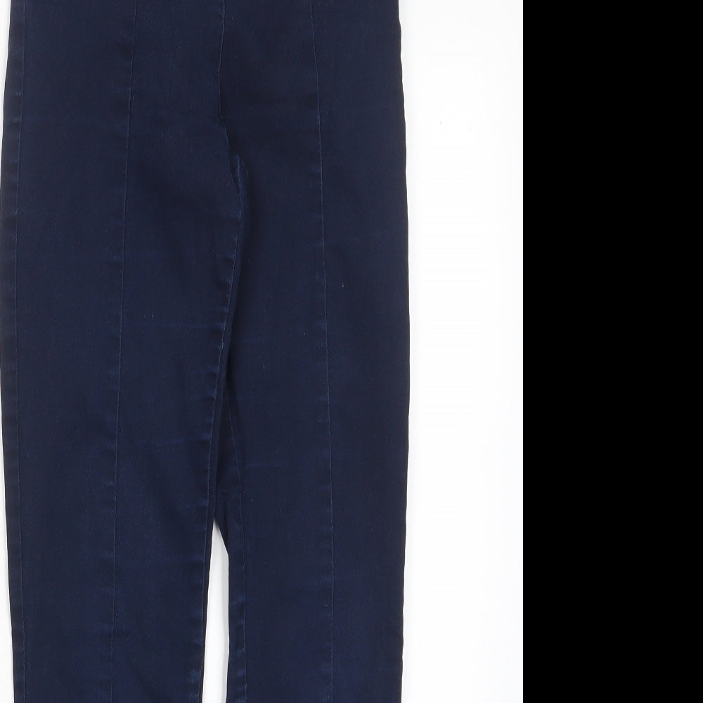 Womens UK Size 6 H&M Regular Fit Capri Blue Trousers