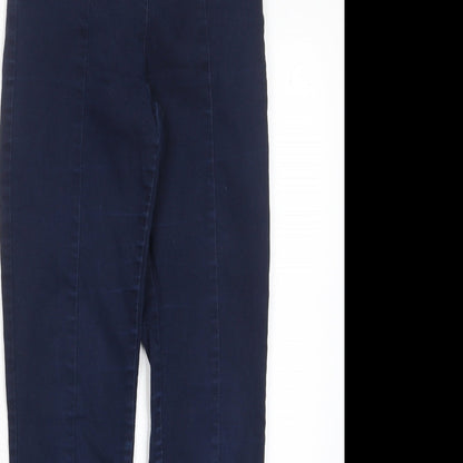 Womens UK Size 6 H&M Regular Fit Capri Blue Trousers