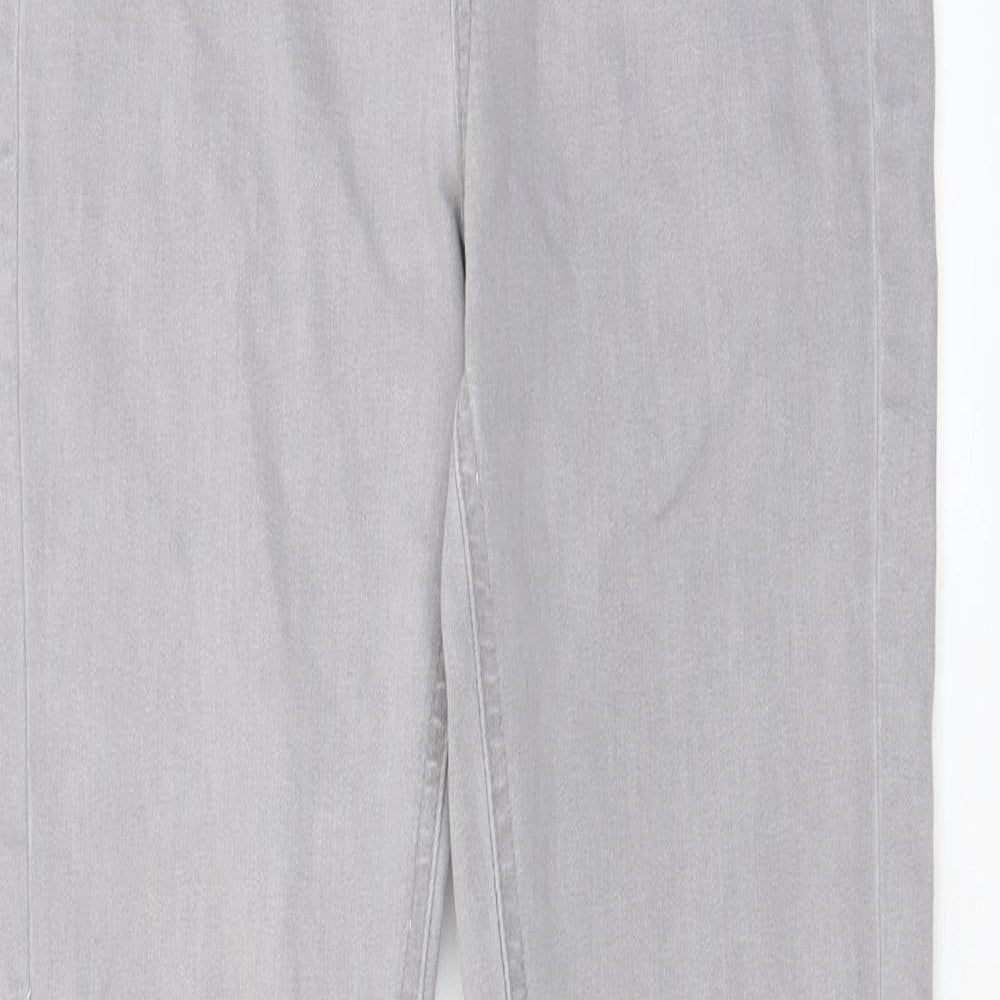 Denim & Co. Womens Grey Cotton Skinny Jeans Size 10 L27 in Regular Zip - Pockets