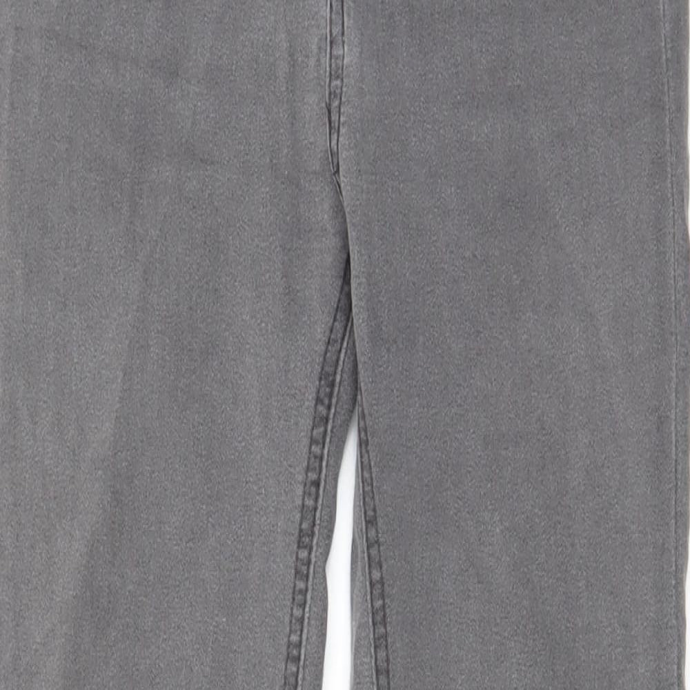 Pull&Bear Womens Grey Cotton Skinny Jeans Size 10 L26 in Regular Zip - Pockets