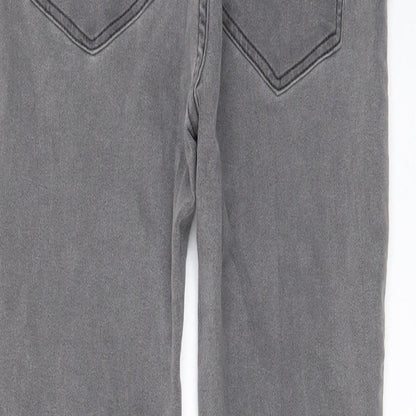 Pull&Bear Womens Grey Cotton Skinny Jeans Size 10 L26 in Regular Zip - Pockets