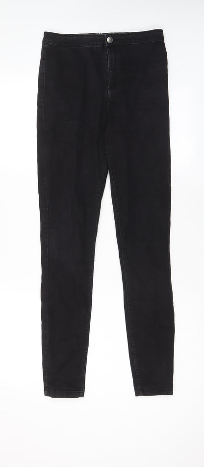 Denim & Co. Womens Black Cotton Skinny Jeans Size 12 L29 in Regular Zip - Pockets