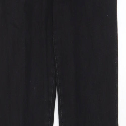 Denim & Co. Womens Black Cotton Skinny Jeans Size 12 L29 in Regular Zip - Pockets