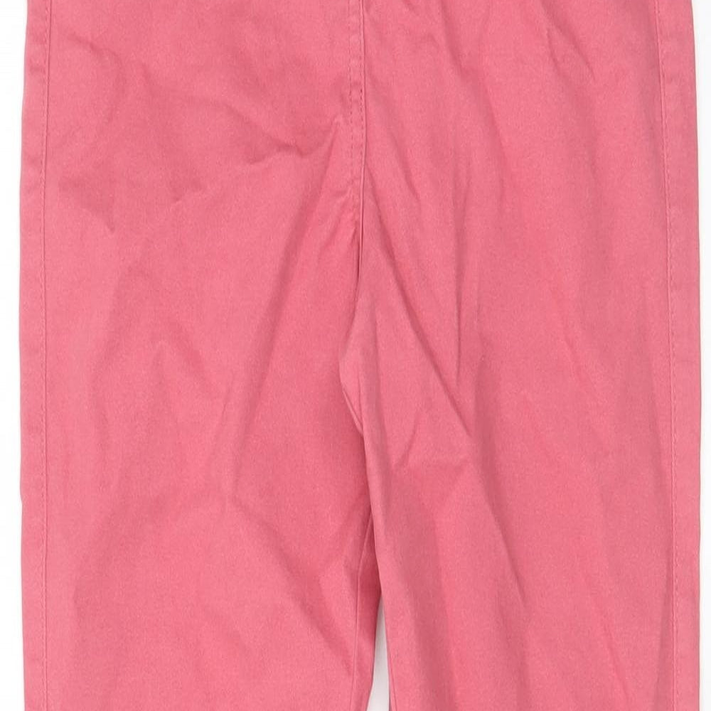 M&Co Girls Pink Cotton Skinny Jeans Size 11-12 Years L25 in Regular Zip - Pockets