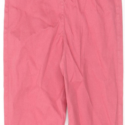 M&Co Girls Pink Cotton Skinny Jeans Size 11-12 Years L25 in Regular Zip - Pockets