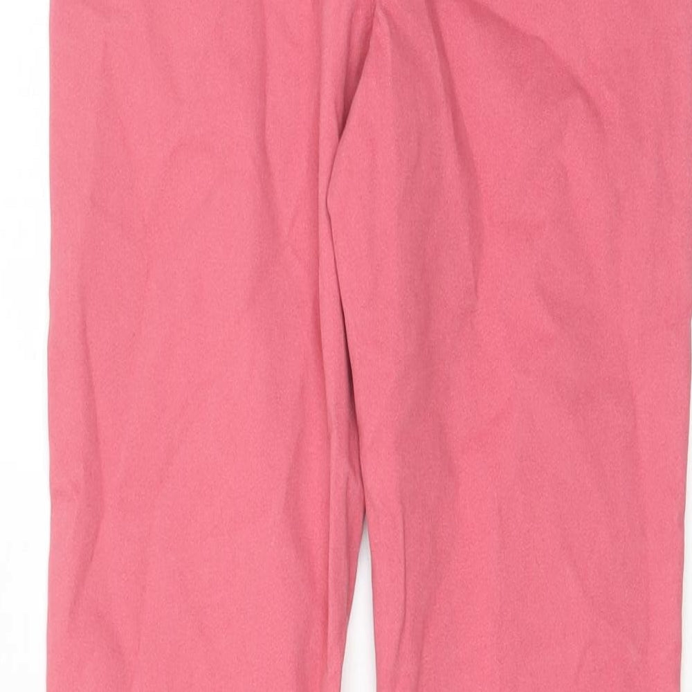 M&Co Girls Pink Cotton Skinny Jeans Size 11-12 Years L25 in Regular Zip - Pockets