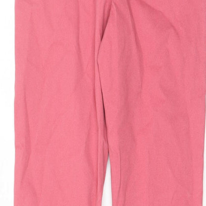 M&Co Girls Pink Cotton Skinny Jeans Size 11-12 Years L25 in Regular Zip - Pockets