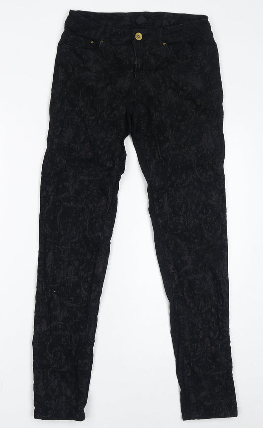 Womens UK Size 8 H&M Regular Fit  Black Trousers