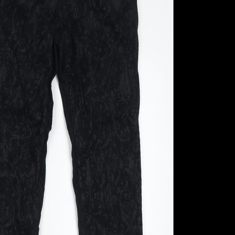 Womens UK Size 8 H&M Regular Fit  Black Trousers