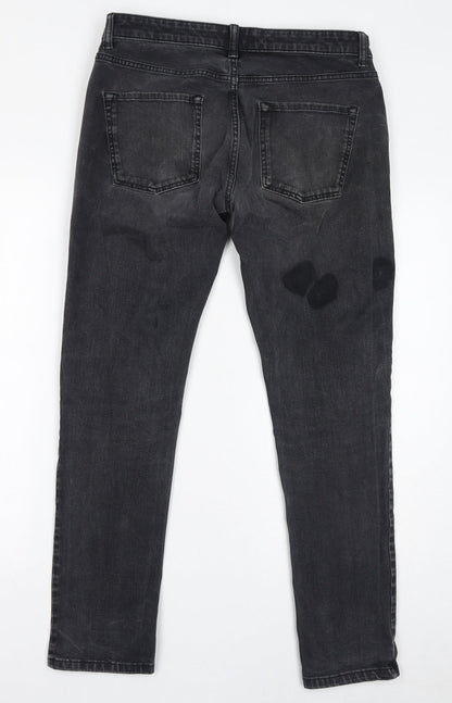 Mens UK Size 32 in NEXT Regular Fit Skinny Grey Jeans