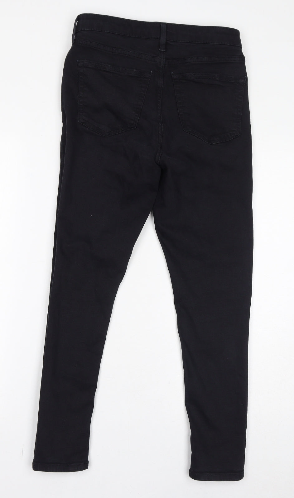 Topshop Womens Black Cotton Skinny Jeans Size 28 in L25 in Regular Zip