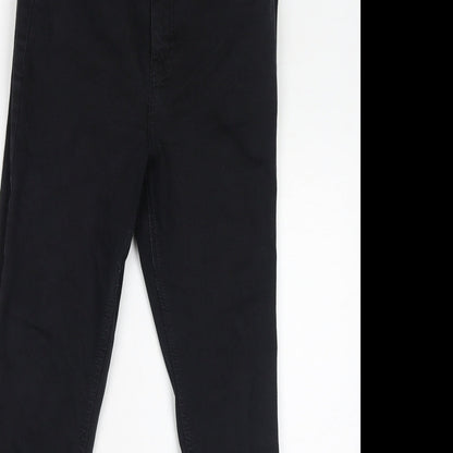 Topshop Womens Black Cotton Skinny Jeans Size 28 in L25 in Regular Zip