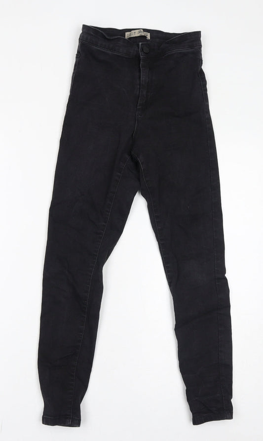 Denim & Co. Womens Black Cotton Skinny Jeans Size 6 L26 in Regular Zip