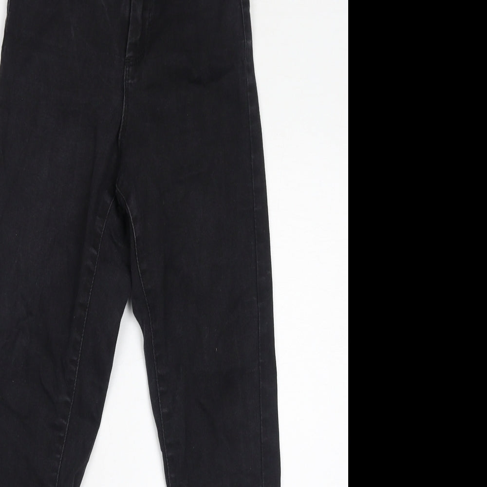 Denim & Co. Womens Black Cotton Skinny Jeans Size 6 L26 in Regular Zip