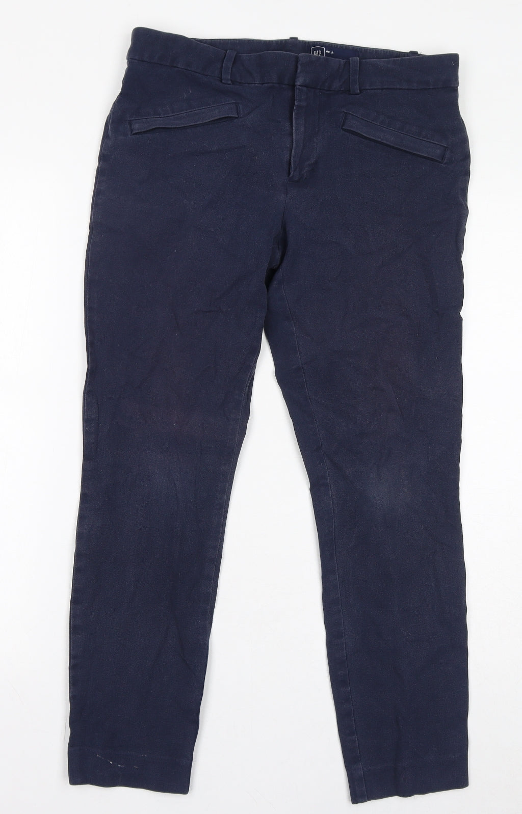Womens UK Size 8 Gap Regular Fit Chino Blue Trousers
