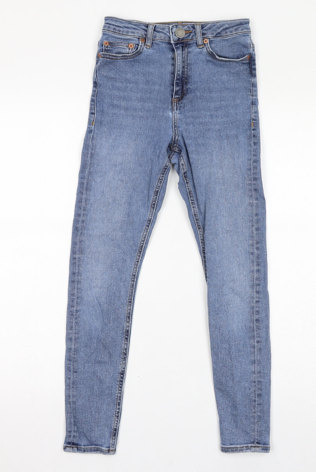 ASOS Womens Blue Cotton Skinny Jeans Size 25 in L28 in Regular Zip
